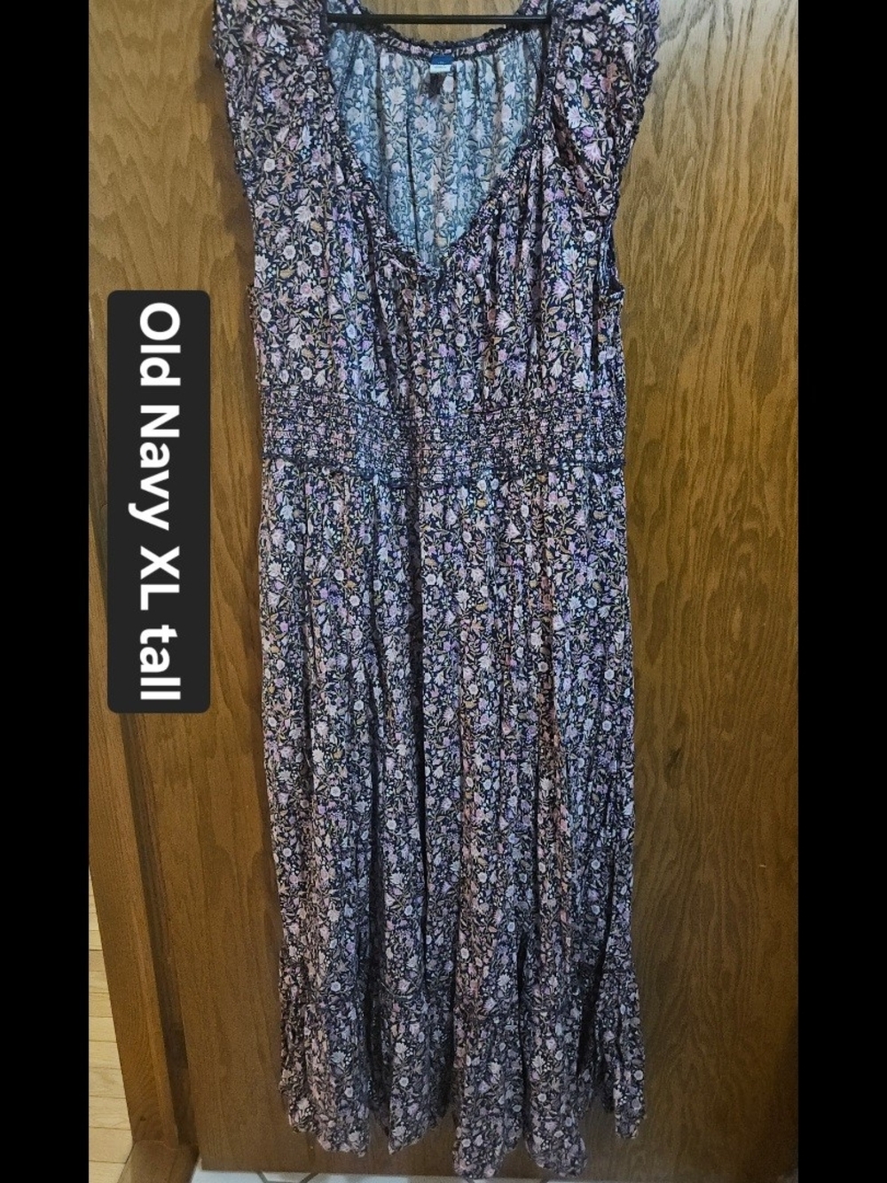 Old Navy Floral Maxi Dress in Pink and Black